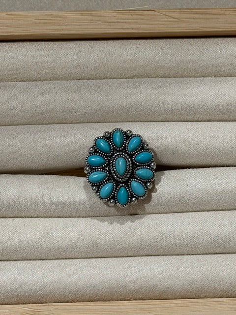 Turquoise Concho Ring
