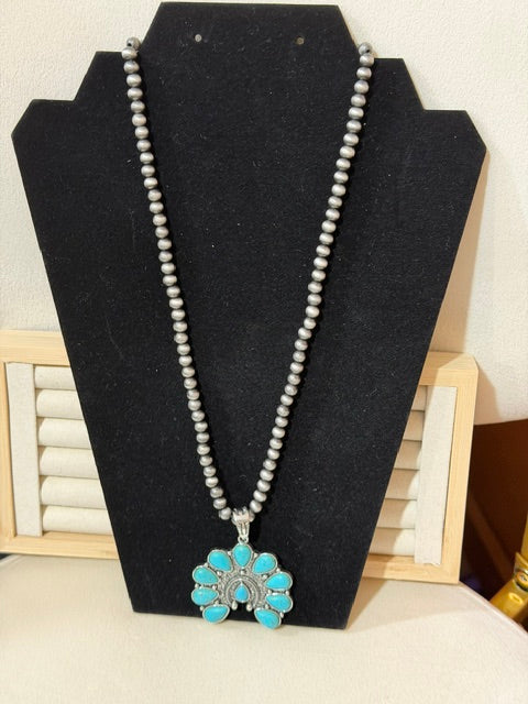 Squash Blossom Beaded Necklace