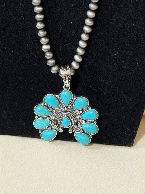 Squash Blossom Beaded Necklace