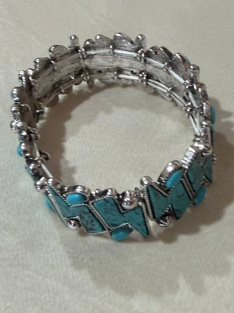 Lightning Bolt Turq Bracelet