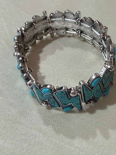 Lightning Bolt Turq Bracelet