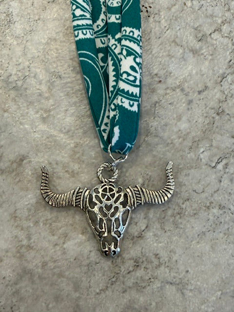 Bandana Necklace: Teal