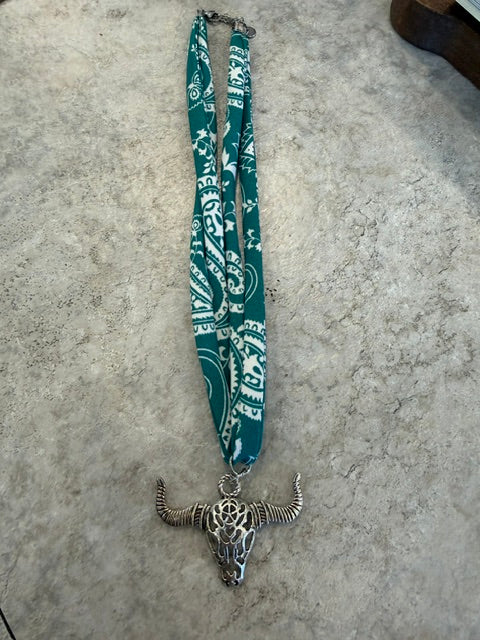 Bandana Necklace: Teal