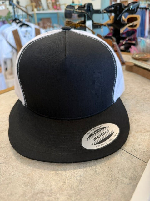 Black/White Snapback Hat