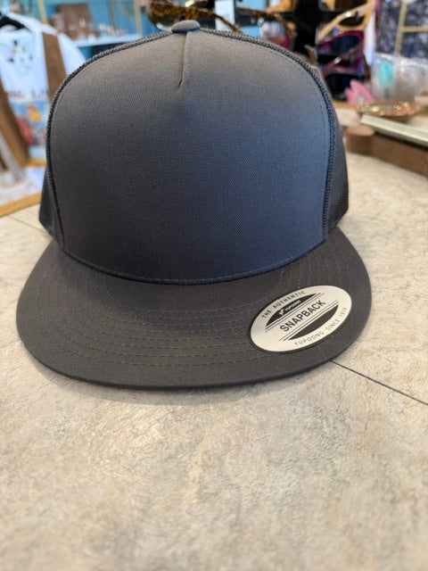 Charcoal Snapback Hat