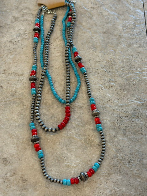 Red, Turquoise, & Navajo Strands