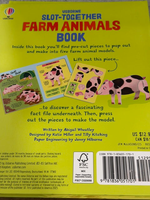 Usborne Slot-together Farm Animals