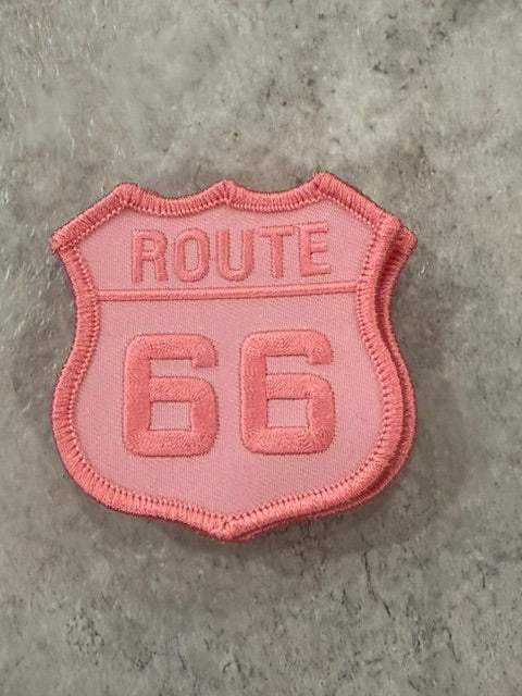 PINK ROUTE 66 PATCH