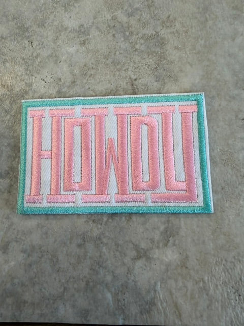 PINK/TEAL HOWDY PATCH
