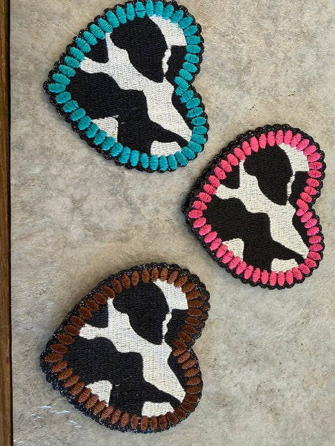 COWPRINT HEART PATCH