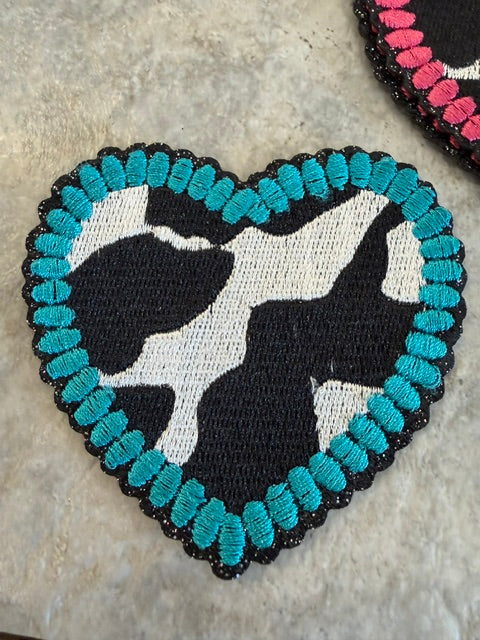 COWPRINT HEART PATCH