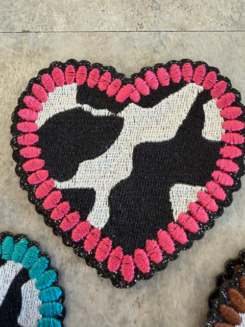 COWPRINT HEART PATCH