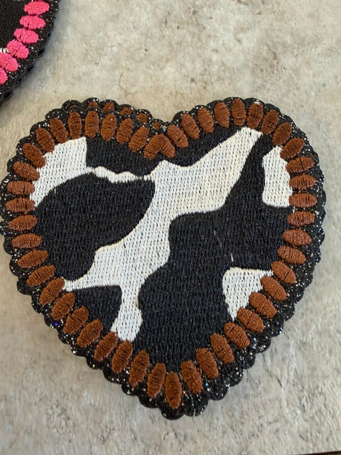 COWPRINT HEART PATCH