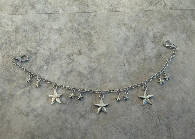 SILVER STAR HAT CHAIN