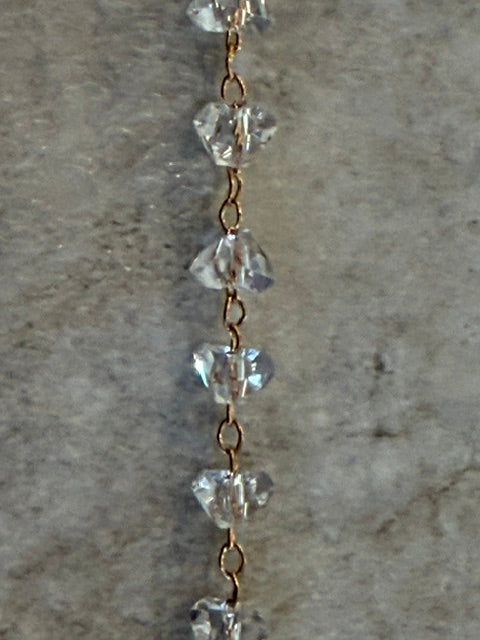 CLEAR STONE GOLD HAT CHAIN