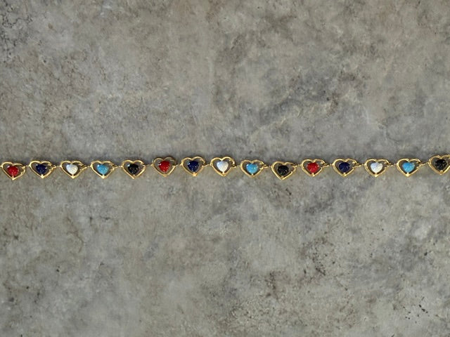 MULTI HEART HAT CHAIN