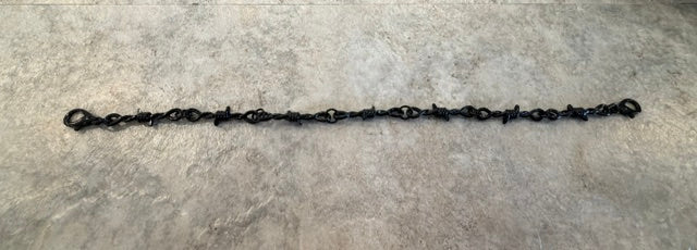 BLACK BARBED WIRE HAT CHAIN