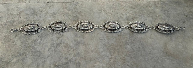 SILVER CONCHO HAT CHAIN