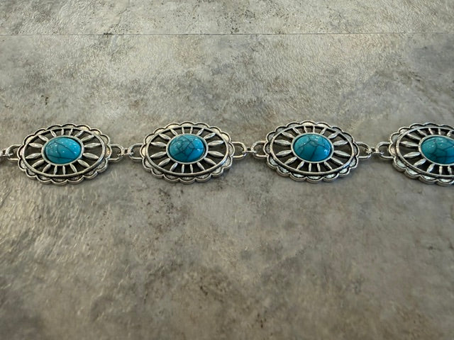 TURQUOISE CONCHO HAT CHAIN