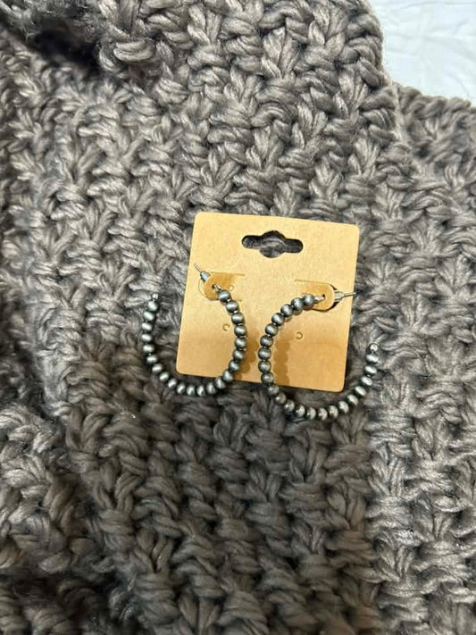 Navajo Bead Hoop Earrings