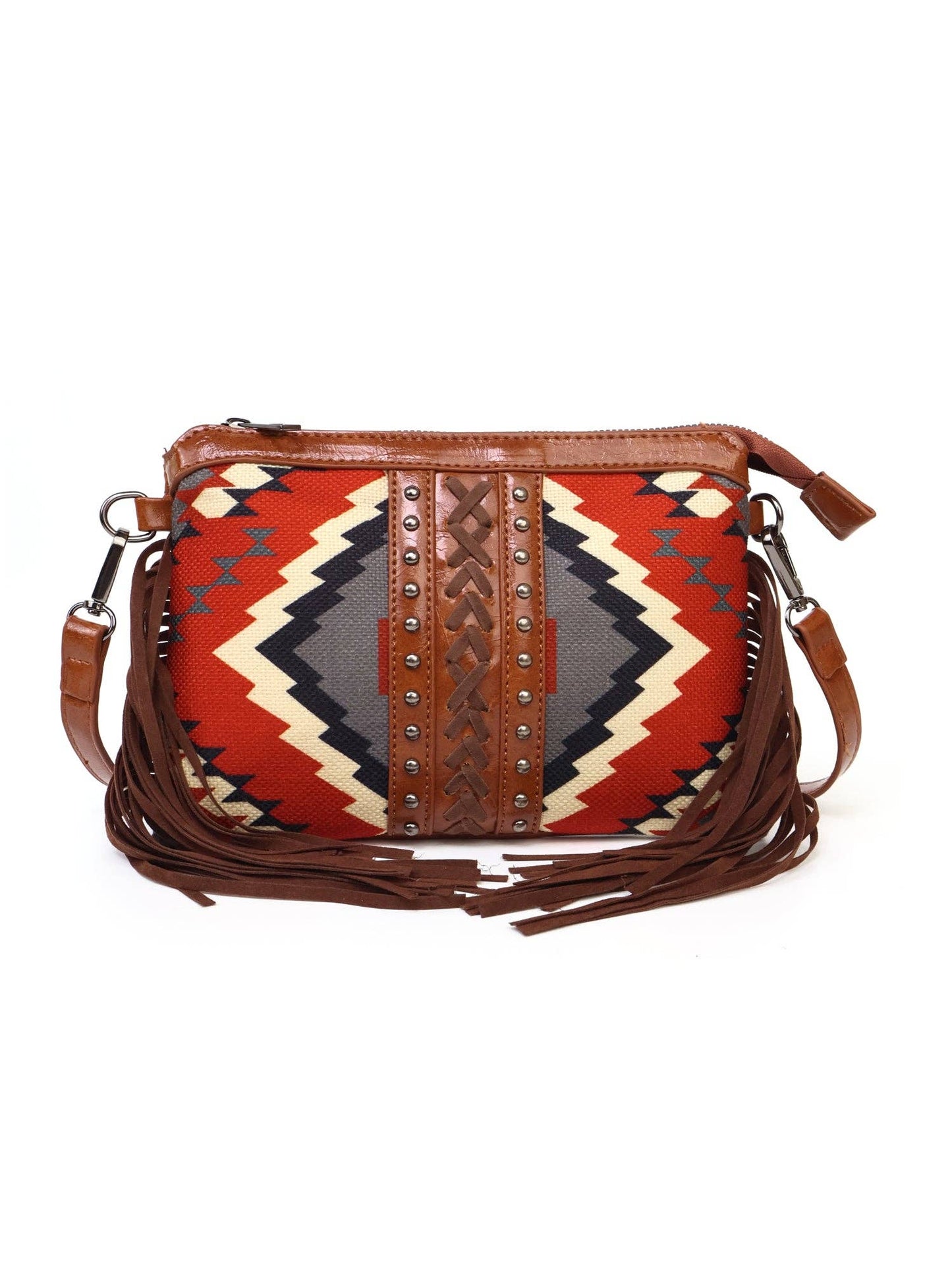 Fringe Aztec Crossbody