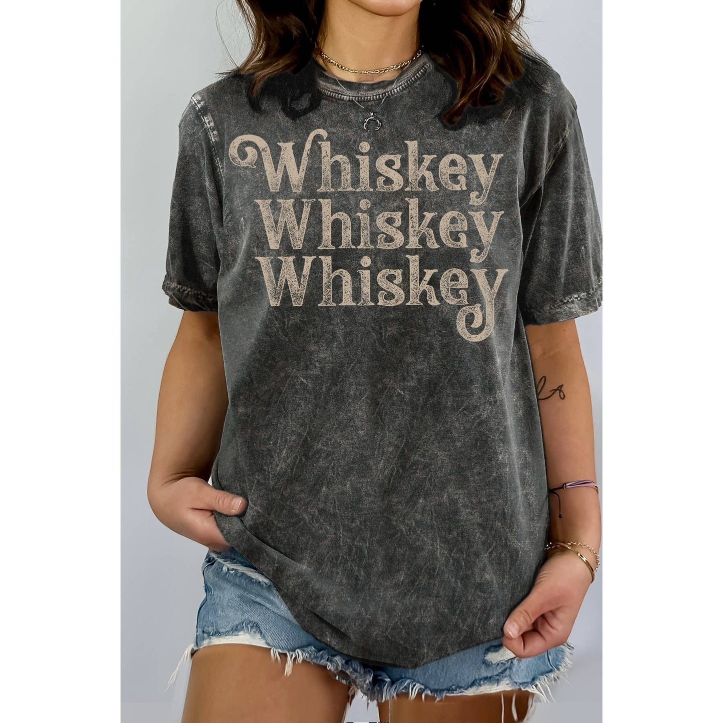 Whiskey Mineral Wash Tee