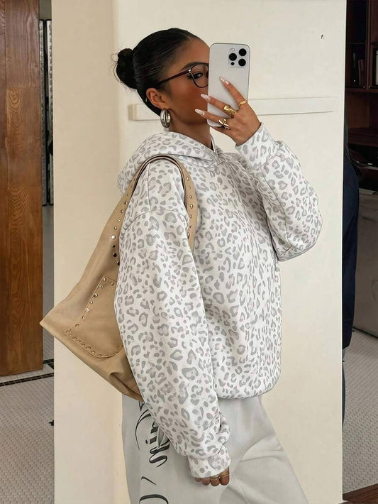 Oversized Leopard Hoodie