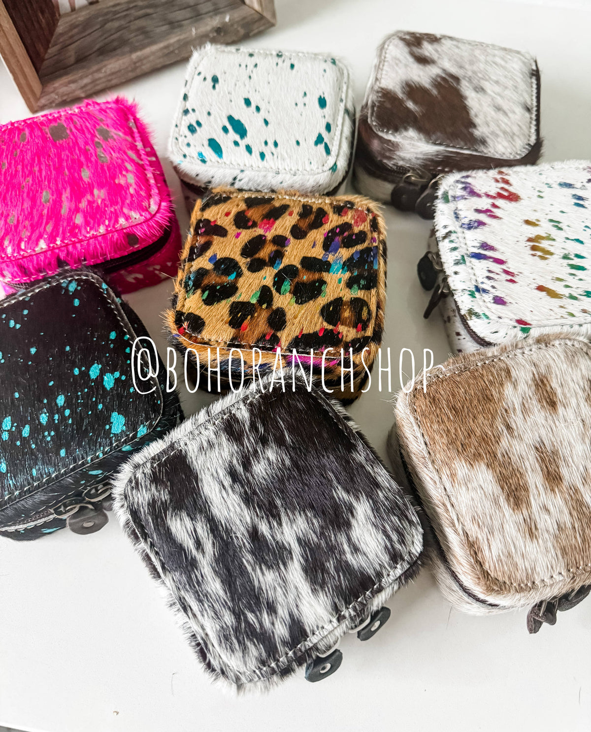 COWHIDE JEWELRY BOX
