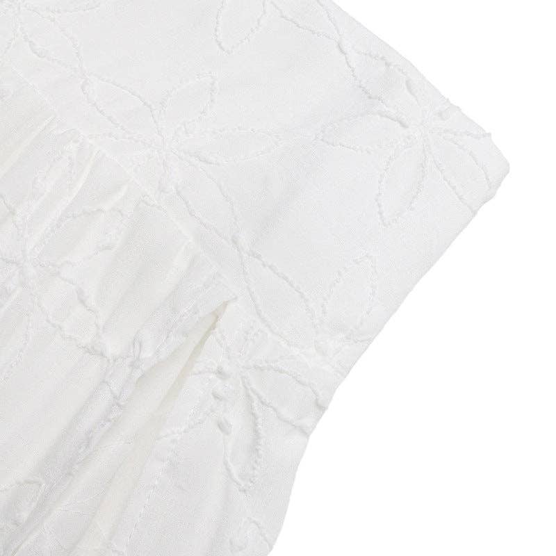High Waist Embroidered Split Maxi Skirt