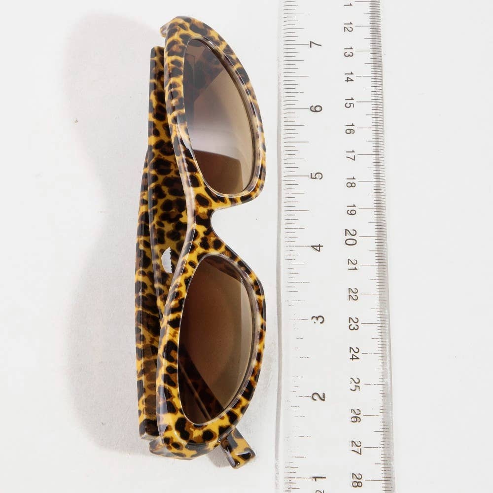 Leopard Print Cat Eye Sunglasses