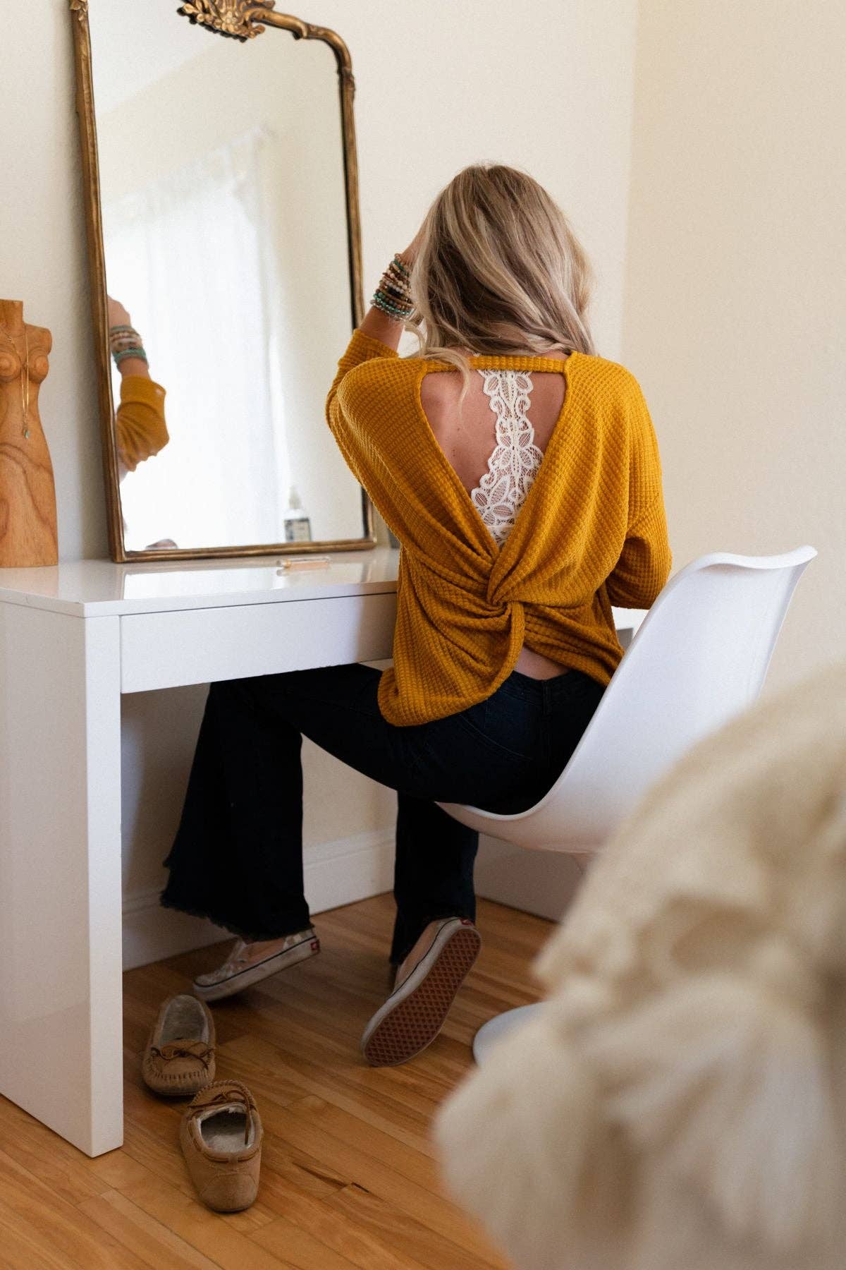 Open Back Knit Top