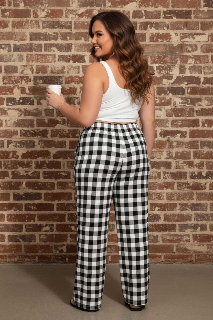 Gingham Plaid Pants