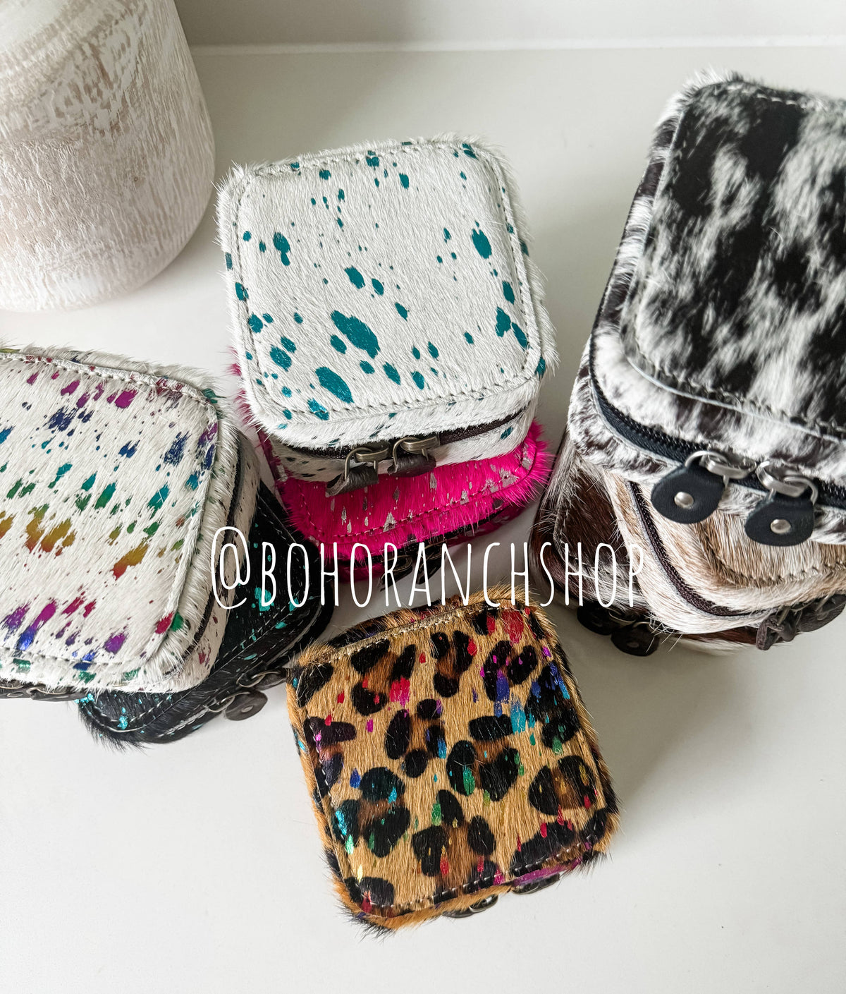 COWHIDE JEWELRY BOX