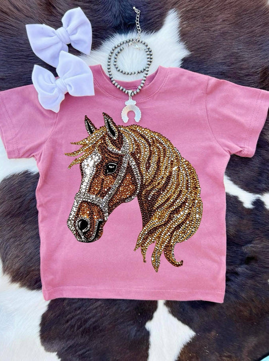 Faux Rhinestone Horse