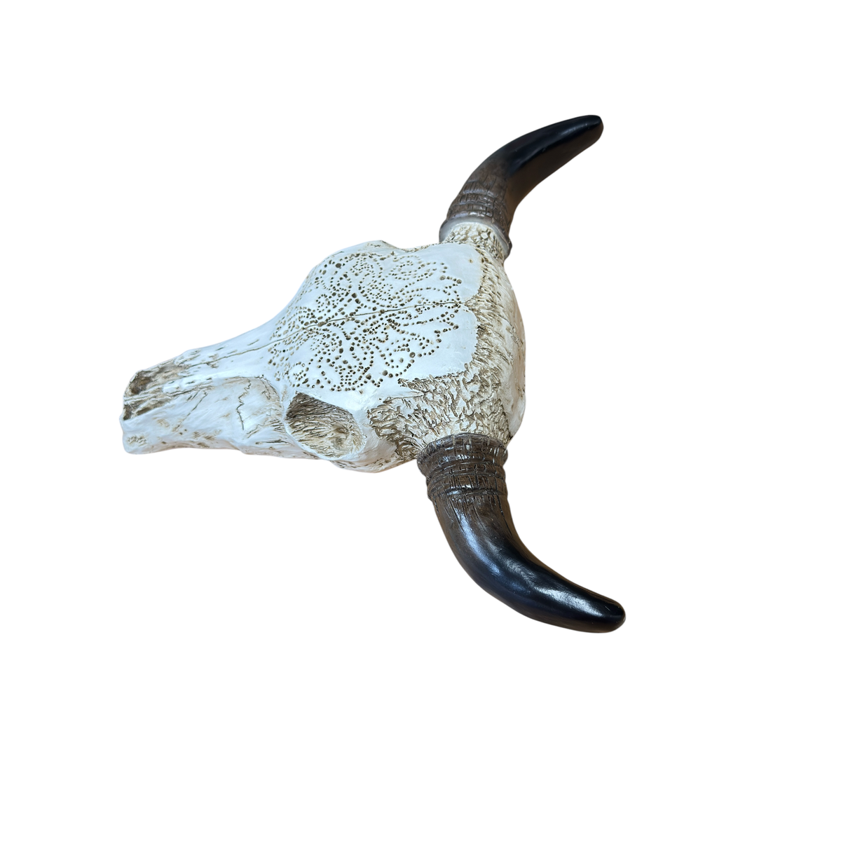 Tooled Bull Skull