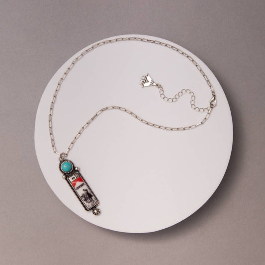 Western Cowboy Lighter Turquoise Necklace
