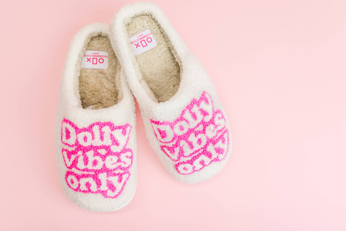 Dolly Vibes Only Slippers: Medium