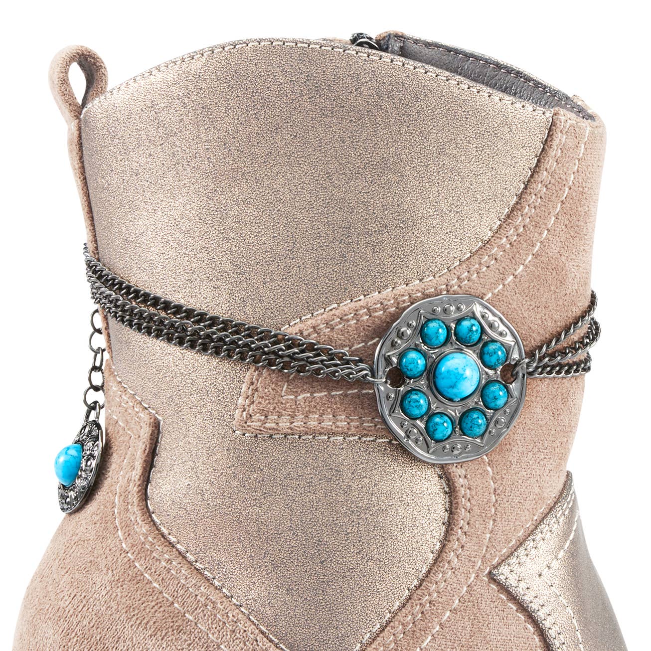 Boot Charm Turquoise Concho
