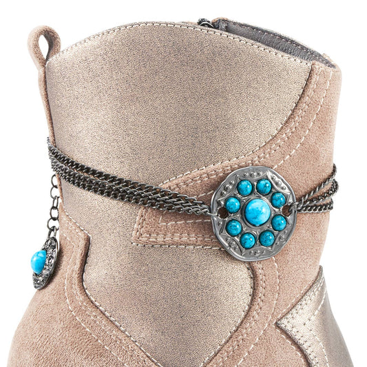 Boot Charm Turquoise Concho