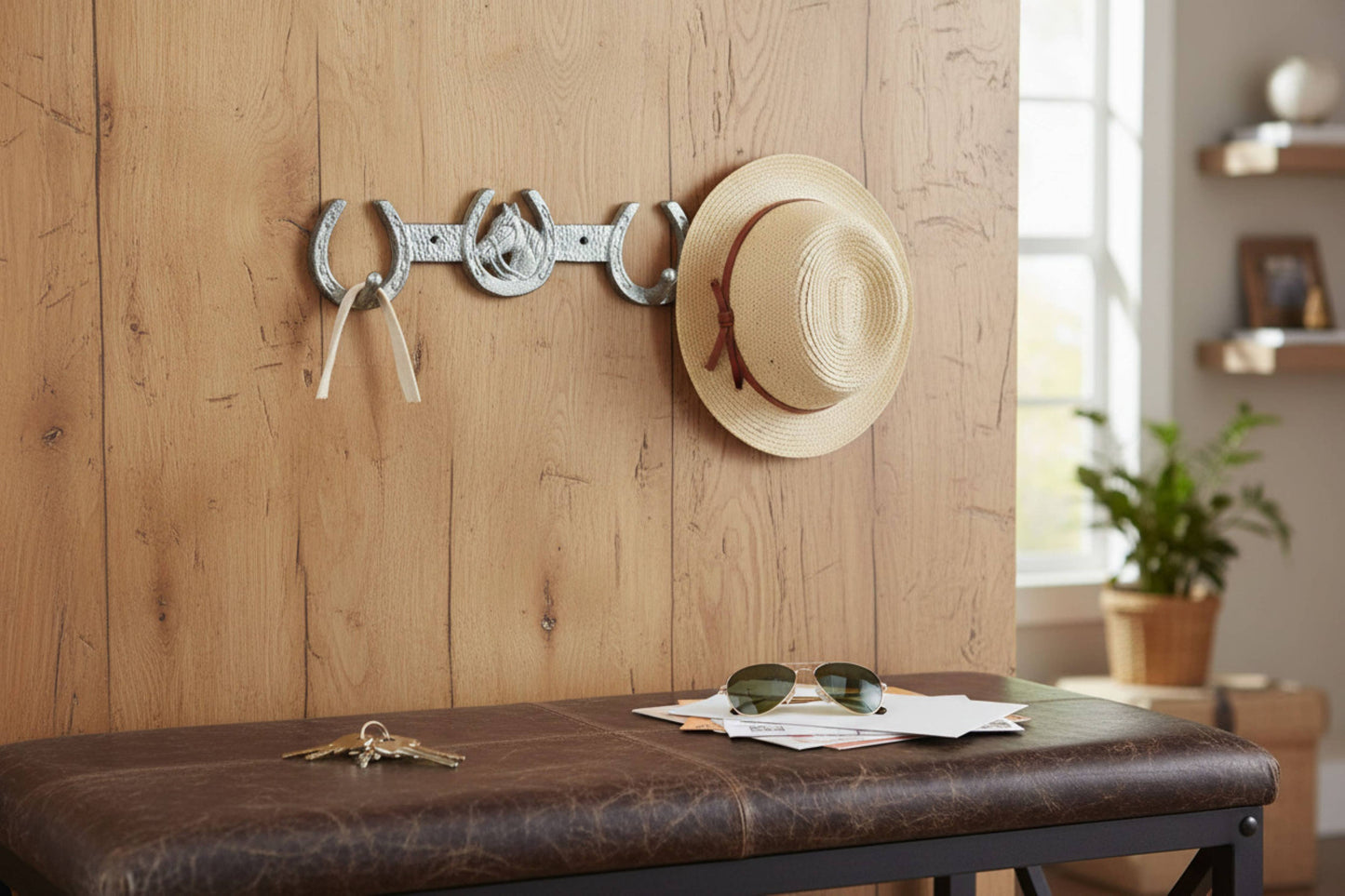 HORSE HORSESHOE HOOKS