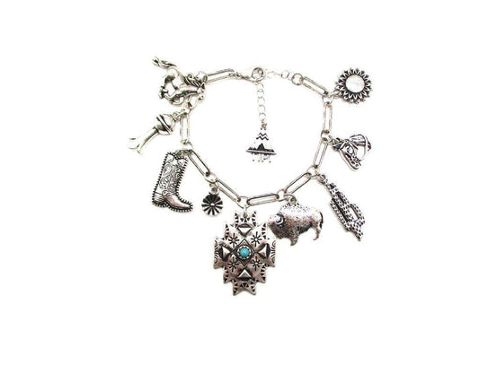 Western Theme Charm Bracelet