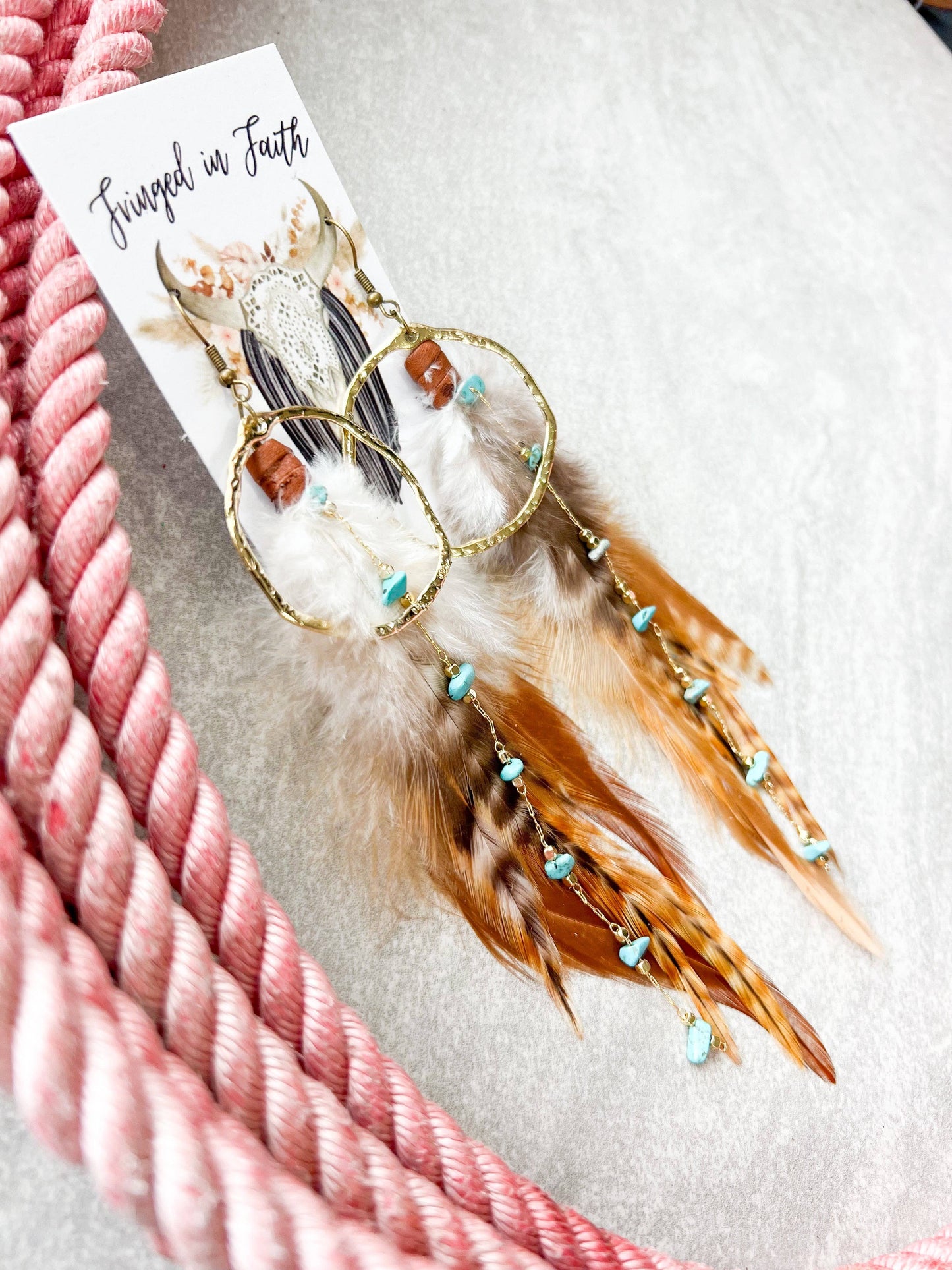 Hoop Boho Feathers