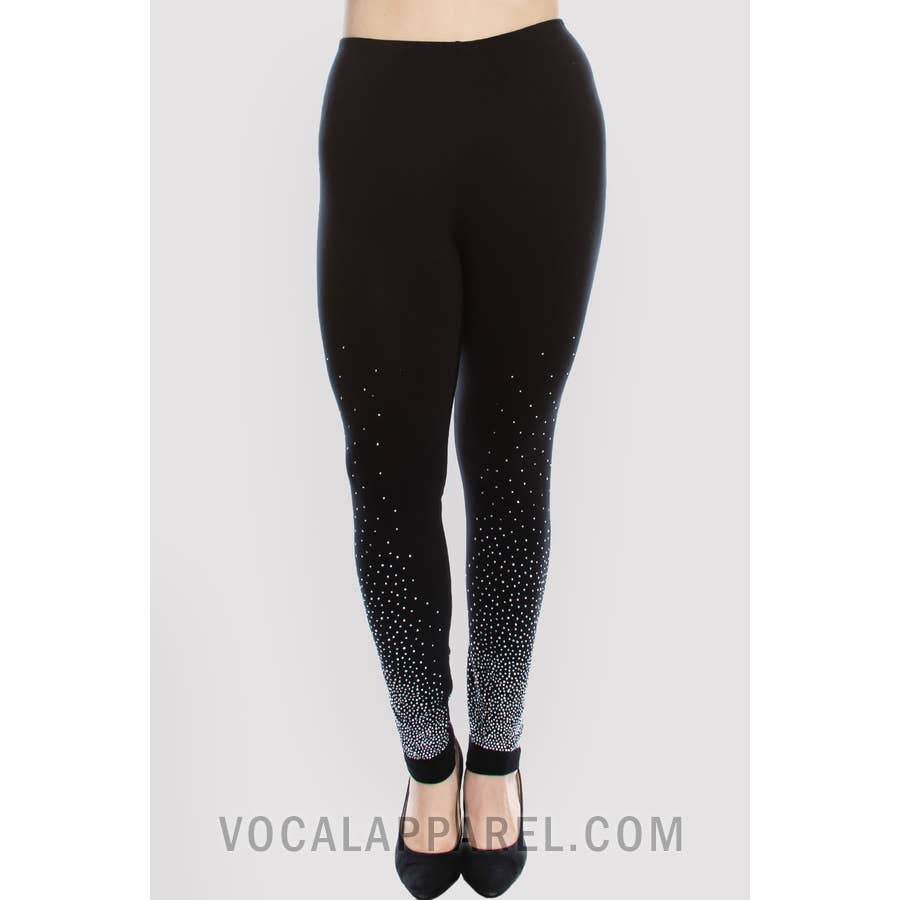 PLUS SIZE LEGGINGS WITH STONES