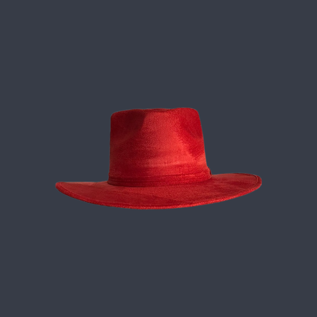 Arrowhead Flat Brim Vegan Suede Hat