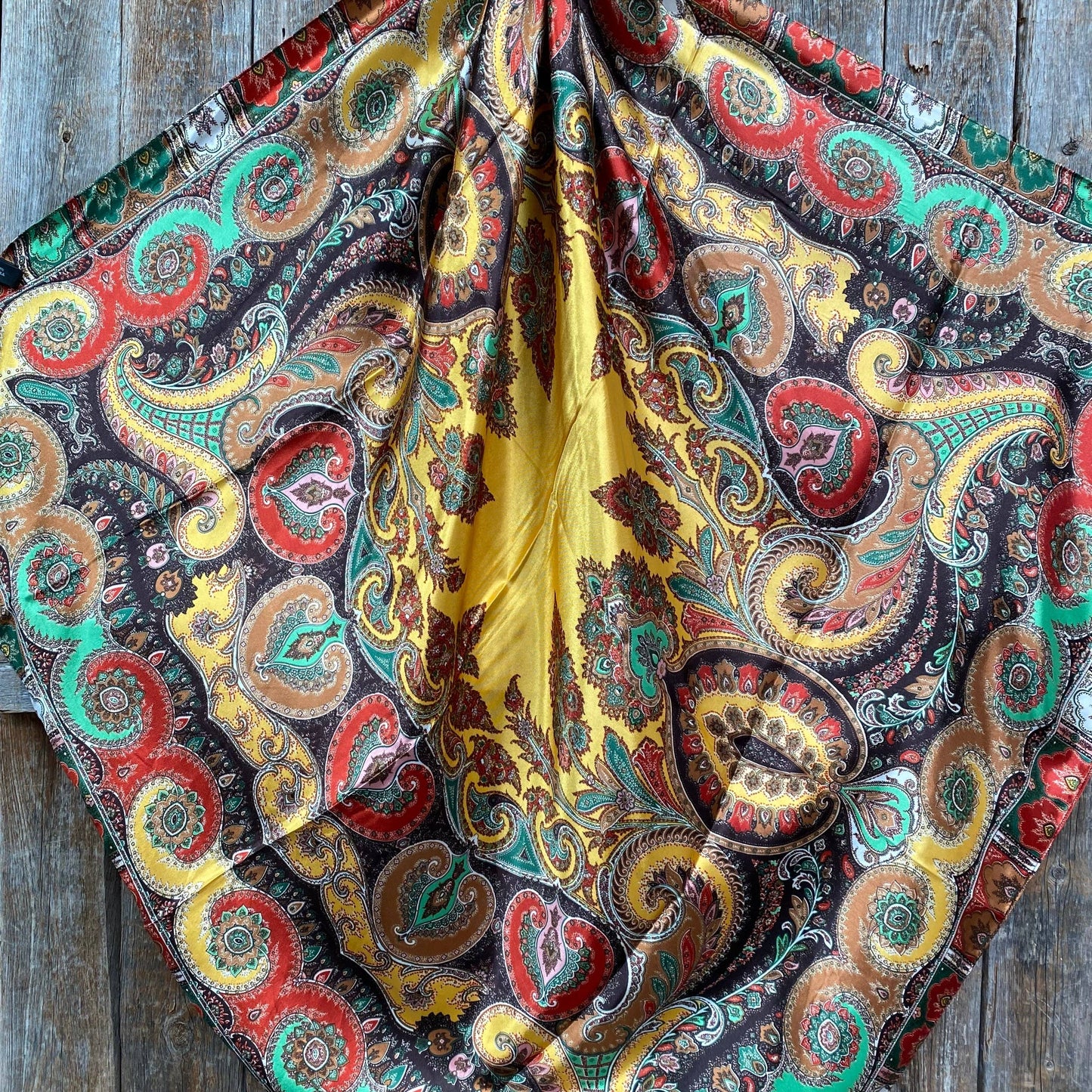 35X35" Multi-Colored Paisley Wild Rag