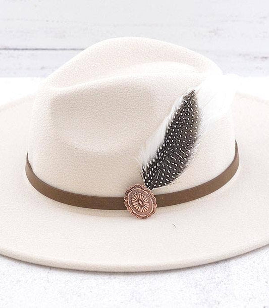 Concho Feather Hat Pin