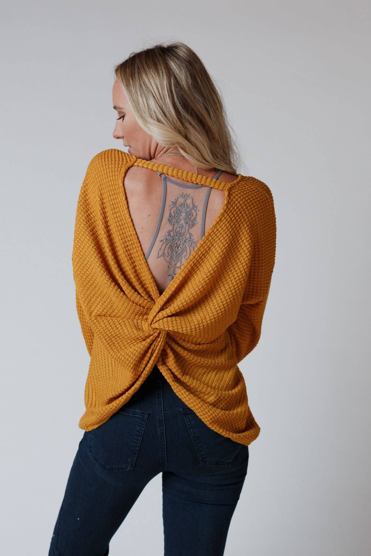 Open Back Knit Top