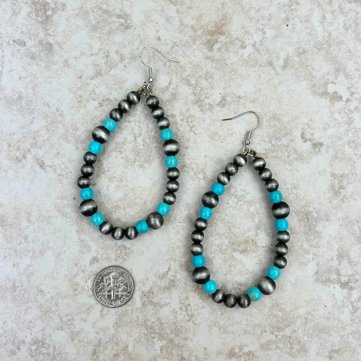 Navajo Pearl with Turquoise Earrings
