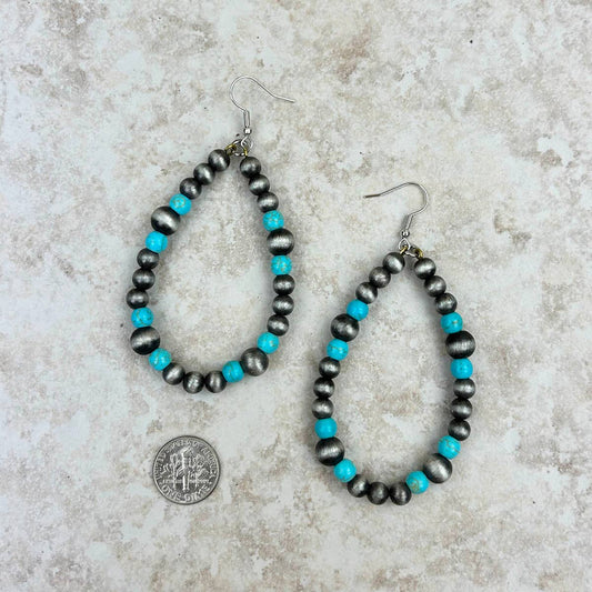 Navajo Pearl with Turquoise Earrings