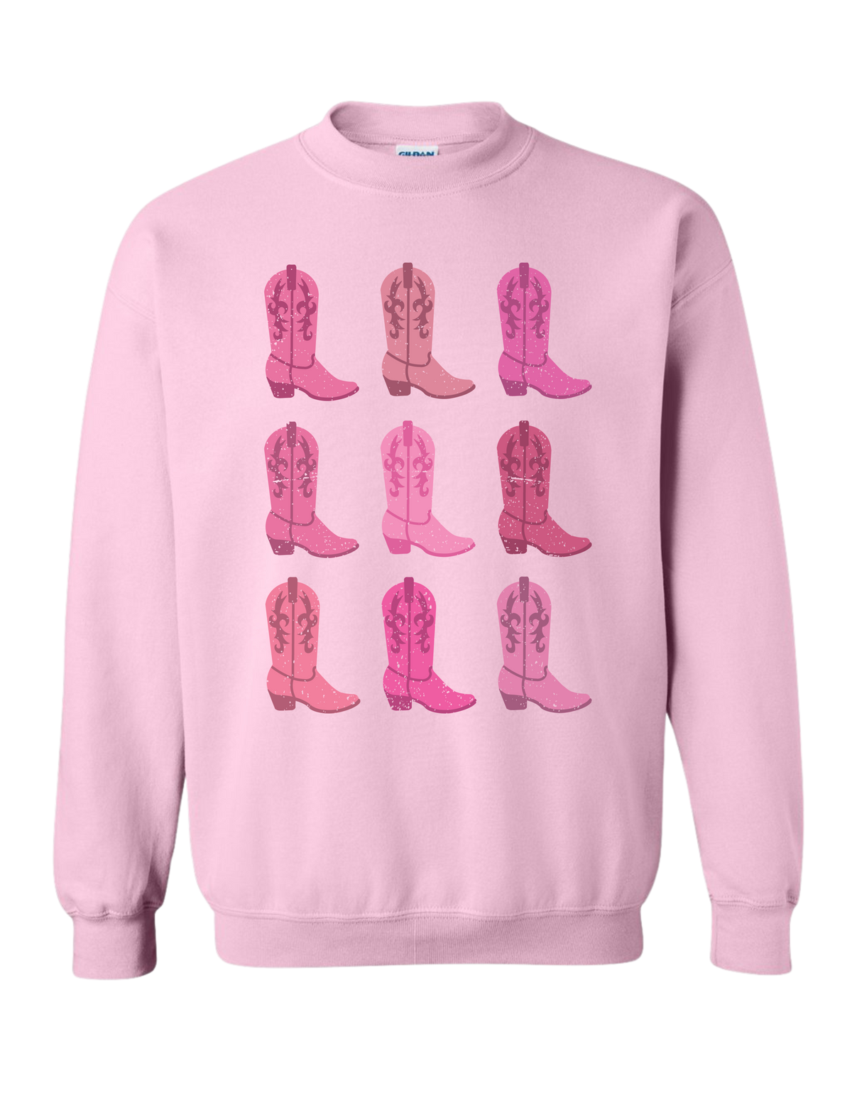 PINK COWGIRL BOOTS TEE: MEDIUM / TULTEX TEE